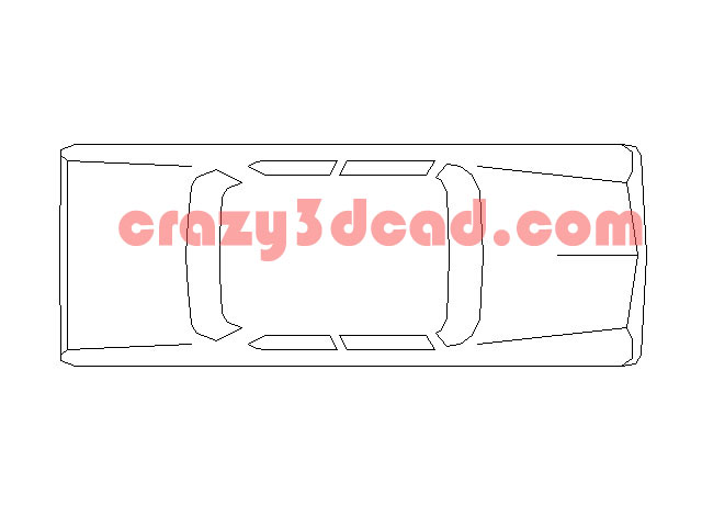 Car top view CAD Block